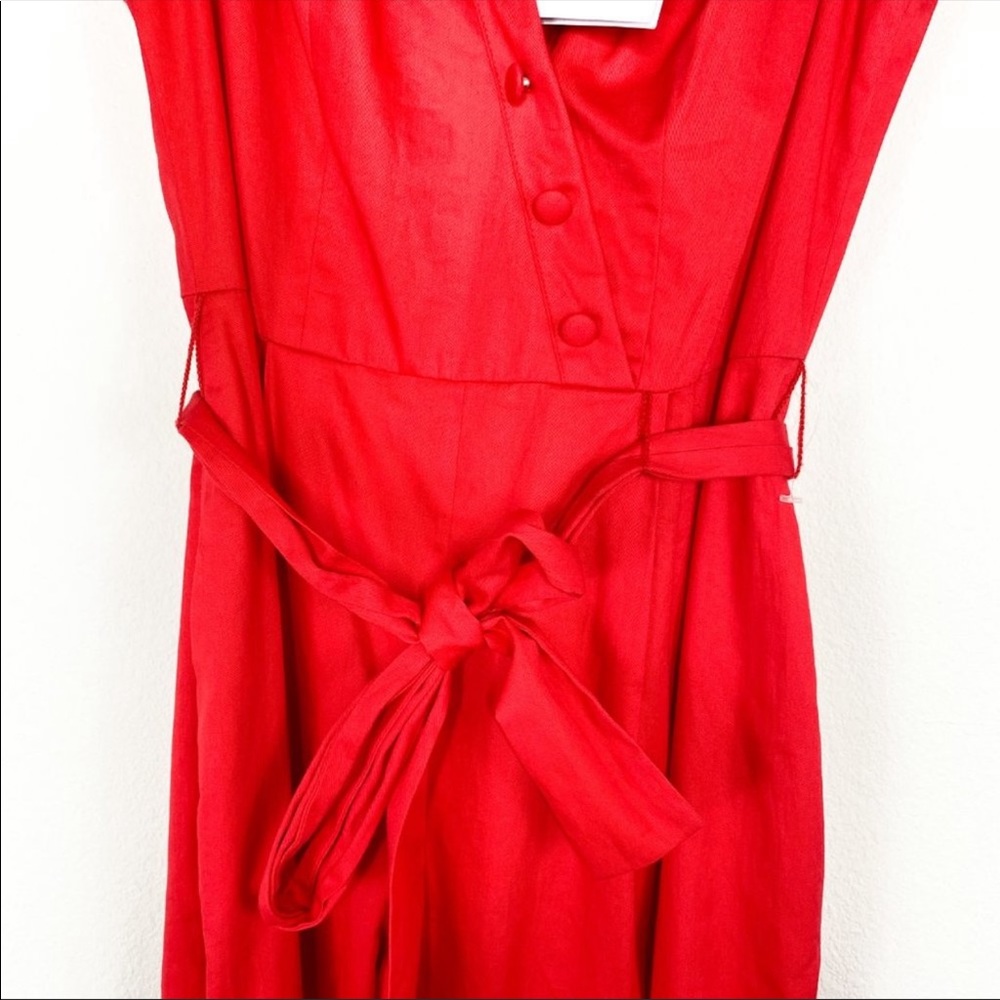 ❤️SOLD❤️Gal Meets Glam Camille Bright Red Cotton - Picture 6 of 8